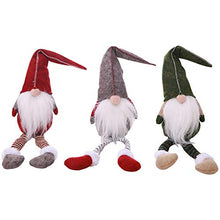 Load image into Gallery viewer, Leipple Gnome Christmas Ornaments - Handmade Swedish Tomte Gnomes Plush Scandinavian Santa Elf Table Ornaments Christmas Tree Hanging Decoration Home Decor for Hourse,Restaurants,Office - 3 Packs
