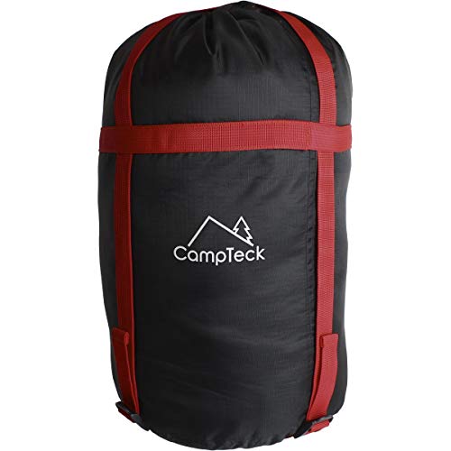 CampTeck U6954 - Lightweight Compression Bag Stuff Sack Water Resistant Compression Sack for Sleeping Bag, Clothes Storage, Travel, Camping, Outdoor - Black