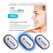 Load image into Gallery viewer, LUSTRE ClearSkin TRIO - Blue Light Acne Treatment Device, UV-Free &amp; Wireless | LED Therapy for Face and Body Acne, Spots and Blemishes | Prevent breakouts, inflammation and Skin Redness | No Chemicals

