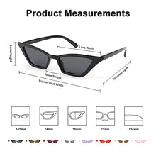 Load image into Gallery viewer, FEISEDY Small Cat Eye Sunglasses for round faces Vintage Square Shade Women Eyewear B2291
