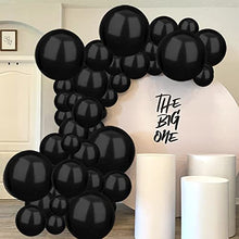 Load image into Gallery viewer, Black Balloons-106pcs Black Balloon Arch kit with 18+12+10+5inch Black Latex Balloons for Wedding Graduation Anniversary Baby Shower Birthday Party Decorations
