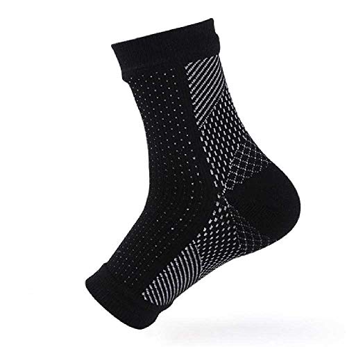 Casiz Dr Sock Soothers， Socks Anti Fatigue Compression Foot Sleeve Support Brace Sock Washes Well, Holds Shape & Better Than a Night Splint Black Size M 1 Pair