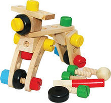 Load image into Gallery viewer, TOWO Wooden Nuts and Bolts set Building Blocks Construction Kit 31 Pieces Travel Toy- Model Building Tool Kits for Kids - Wooden toys Building Tools for 4 years old
