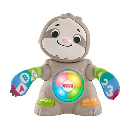 Fisher-Price Linkimals Smooth Moves Sloth - UK English Edition, interactive toy with lights, music, learning content and motion for baby ages 9 months and older