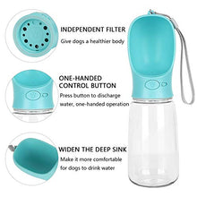 Load image into Gallery viewer, Dog Water Bottle, Leak Proof Portable Puppy Water Dispenser, 550ml Antibacterial Water Feeder For Pets, Dog Cat Pet Outdoor Walking Travelling Drinking Cup, Drinking Bowl (Blue)
