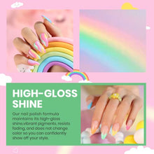 Load image into Gallery viewer, Beetles Gel Nail Polish Kit, Easter Nail Art 6 Colors Spring Summer Rainbow Bright Purple Pink Yellow Green Blue Soak Off Gel Polish Set DIY Manicure Gift for Girls
