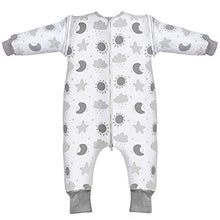 Load image into Gallery viewer, Lictin Baby Sleeping Bag with Feet 2.0 Tog - Baby Sleep Sack Split Leg with Removable Sleeves Winter Organic Cotton Sleeping Bag for Infant Toddler from 75 to 95 cm
