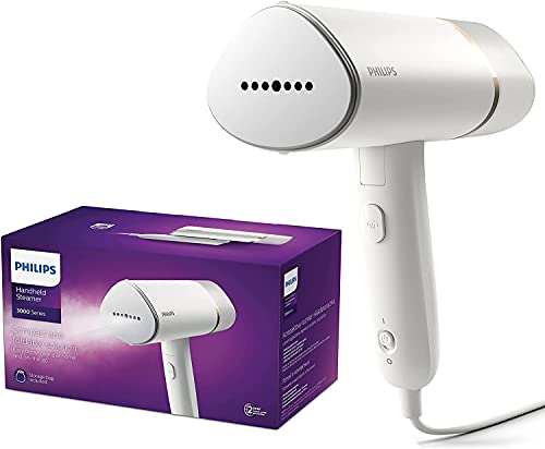 Philips Handheld Steamer 3000 Series, Compact and Foldable, Ready to Use in ˜30 Seconds, No Ironing Board Needed, 1000W, up to 20g/min, STH3020/16, White