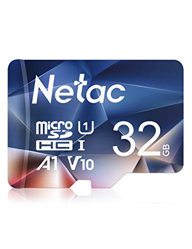 Netac 32GB MicroSDHC Memory Card, Micro SD Card R/W up to 90/10MB/s, TF Card 4K Full HD Video Recording, UHS-I, C10, U1, A1, V10, for Camera, Smartphone, Security System, Drone, Dash Cam, Gopro
