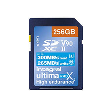 Load image into Gallery viewer, Integral 256GB UHS-II SD Card V90 Up to 300MBs Read and 265MBs Write Speed 1866X SDXC Professional High Speed Memory Card

