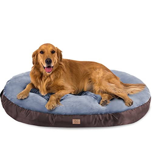 DOGSIR Dog Bed Large Washable Dog Pillow Cat Bed Orthopedic Soft Puppy Kennel Protect The Dog's Spine And Improve Sleep Anti-Slip Waterproof Bottom,XXXL Brown,106*76*11CM