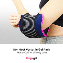 Load image into Gallery viewer, 2 x Ice Packs for Sports Injuries with Adjustable Wrap-Around Strap | Flexible Ice Pack Set for Muscle Pain, Sciatica Relief and More | Reusable Cold Compress Kit with Hot and Cold Packs (Magic Gel)
