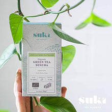 Load image into Gallery viewer, Suki Tea Organic Green Tea Sencha, Pack of Loose Leaf Chinese Green Tea, Light, Smooth &amp; Fresh, with Antioxidants, Great Taste, Brews in 2-5 Minutes, 500 g
