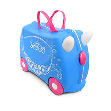 Load image into Gallery viewer, Trunki Children’s Ride-On Suitcase: Pearl Princess Carriage (Blue)
