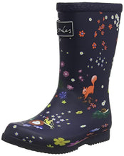 Load image into Gallery viewer, Joules Roll Up Welly Rain Boot, Navy, 1 UK Child
