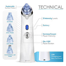 Load image into Gallery viewer, Blackhead Remover Vacuum Pore Cleaner Acne Comedone Extractor Face Pore Vacuum Blackhead Remover Tool Facial Pore Cleanser Sucker Spot Pimple Whitehead Black Head Deep Suction
