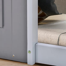 Load image into Gallery viewer, belupai 3FT Treehouse Bunk bed, Home Detail Childrens Cabin Bed Frame, Mid-Sleeper with Treehouse Canopy &amp; Ladder (GREY)
