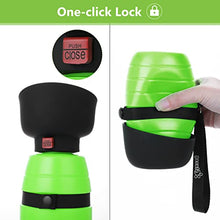 Load image into Gallery viewer, pecute Dog Water Bottle 500ml, Portable Puppy Drinking Bottles Leak Proof Pet Travel Bottle, Lightweight Water Dispenser Bowl for Outdoor Walks Trips Hikes Travels(Green)
