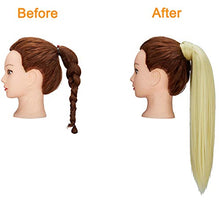 Load image into Gallery viewer, Straight Ponytail Extension 20 Inch Natural Long Ponytails Wrap Around Clip in Hair Piece Synthetic Hairpieces for Women
