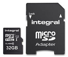 Load image into Gallery viewer, Integral 32 GB microSDHC Class 10 Memory Card for Smartphones and Tablets, Up to 90 MB/s, U1 Rating
