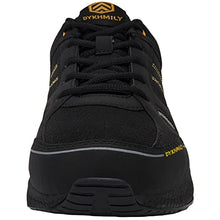 Load image into Gallery viewer, Ziboyue Safety Trainers Men Lightweight Safety Shoes Comfortable Steel Toe Cap Trainers Breathable Work Shoes Puncture Proof Non Slip Industrial Construction Footwear(Shine Black,9UK)
