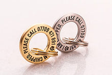 Load image into Gallery viewer, Solid Brass or Stainless Steel, Professionally Engraved &amp; Polished Dog/Pet ID Tag
