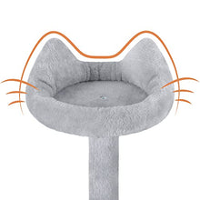 Load image into Gallery viewer, HOMIDEC Cat Tree, 151cm Cat Scratching Post Stable Cat Tower for Large Cat, Activity Centre Cat Climbing Tree with 2 Cat House, Hammock, 4 Sisal Posts, Ladder, and Rest Place for Indoor Cat
