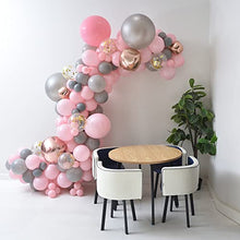 Load image into Gallery viewer, Pink Balloon Arch Kit - 171PCS Grey, Pink Balloons &amp; 4D Rose Gold Foil Balloons for Wedding, Baby Shower &amp; Birthday Decoration (Balloon Tools Included) (Pink)
