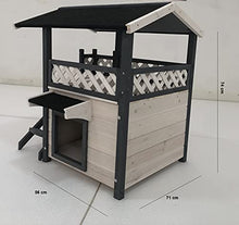 Load image into Gallery viewer, Luxurious Portable Wooden Outdoor/Indoor Pet Dog Puppy Cat Play House Kennel Shelter Den Floors Stairs
