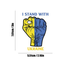 Load image into Gallery viewer, MOREASE Ukraine Flag Stickers - 10 Pack I Stand with Ukraine Bumper Stickers - 3 x 4 in, Car Windows Bumper Sticker, Decals (C)
