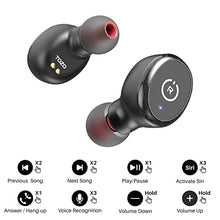 Load image into Gallery viewer, TOZO T10 Bluetooth 5.0 Earbuds True Wireless Stereo Earphones Headphones IPX8 Waterproof in Ear Wireless Charging Case Built in Mic Headset Premium Sound with Deep Bass for Running Sport Black
