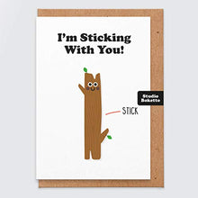 Load image into Gallery viewer, Funny Anniversary Card - I'm Sticking with You - Velvet Underground - Anniversary Card for Music Lovers - Valentines Card Cool - Boyfriend - Girlfriend - Husband - Cute - Wife - Valentines
