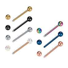 Load image into Gallery viewer, VCMART 7pcs Surgical Steel Tongue Bars Nipple Ring Piercing Barbell 14G

