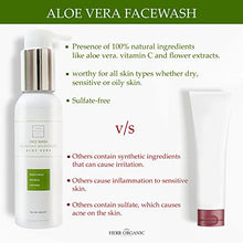 Load image into Gallery viewer, HerbOrganic Aloe Vera Face Wash – Hydrating and Skin Cleanser – Skin Care and Acne Face Wash– Treat Inflammation – 100 ml
