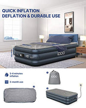 Load image into Gallery viewer, iDOO Queen size Air Bed, Inflatable bed with Built-in Pump, 3 Mins Quick Self-Inflation/Deflation Air Mattress, Blow Up Bed for Home Portable Camping Travel 205*156*46cm 295kg MAX
