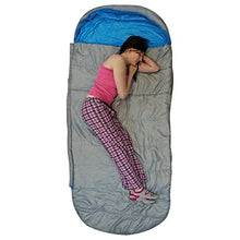 Load image into Gallery viewer, Highlander Kids Sleeping Bag For Camping, Hiking, Travelling, Indoor or Sleepover | Lightweight 882g | Rectangular Style | Toddler - Junior | Warm Snuggle Sleep Bags
