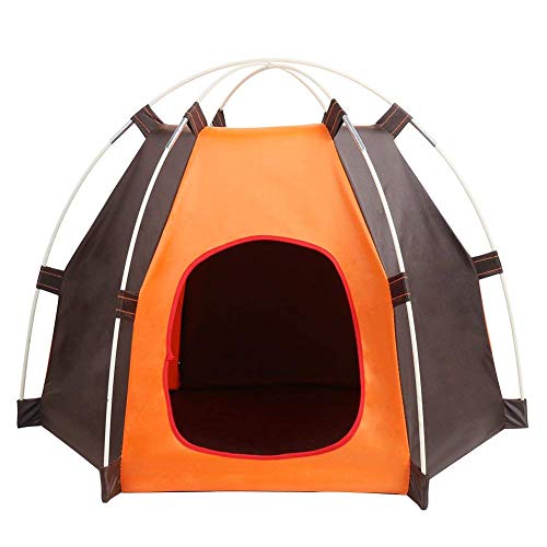 OUGE Portable Folding Dog Tent Cat House Bed, Outdoor Waterproof Animals Shelter Wigwam, Summer Beach Sunscreen Rabbit,Travel Camping pet Cage in Car, Door Entrance size 20 * 24 cm