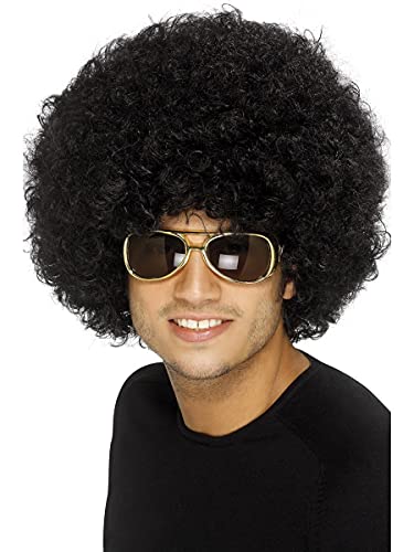 Smiffys Funky Afro Wig - Black, One Size