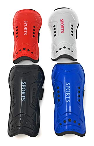 Rooks age 3-5 years old Kids Shin Guards,Child Soccer Shin Pad,Perforated Breathable Soccer Shin Guards Board, for Boys And Girls Football Games Leg Calf Protective Gear Black Blue Red White (White)