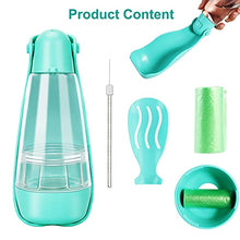 Load image into Gallery viewer, Feelfly 4 In 1 Dog Water Bottle, Upgraded Portable Pet Water Bottle Dispenser Leakproof Dog Travel Water Bottle with Food Container &amp; Poop Shovel &amp; Waste Bag for Outdoor Walking Hiking
