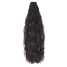 Load image into Gallery viewer, Long Corn Wave Ponytail Extension Clip in Ponytail Extension Wrap Around Long Wavy Curly Pony Tail Hair Fluffy Synthetic Hairpiece for Women (2#Black Brown)
