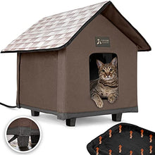 Load image into Gallery viewer, FURHOME COLLECTIVE Heated Cat House with Elevation

