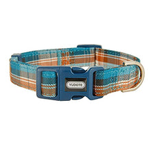 Load image into Gallery viewer, YUDOTE Soft Dog Collar Cloth Wrapped British Style Plaid Collars Non-irritant for Small Dogs with Sensitive Skin,Blue
