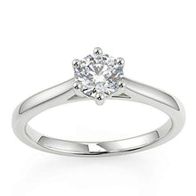 Load image into Gallery viewer, Engagement rings for her white gold diamond solitaire in choice of diamond sizes (L1/2, 0.33)

