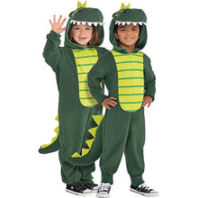 Load image into Gallery viewer, Amscan 9902082 - Kids Zipster Dinosaur Jumpsuit Fancy Dress Costume Age: 3-4 Years
