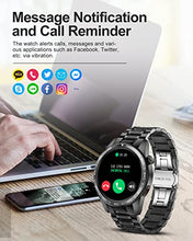 Load image into Gallery viewer, Smart Watch for Men Bluetooth Call Waterproof Fitness Tracker with Smart Reminder Heart Rate Sleep Monitor Stylish Fitness Watch for iOS Android Phones, Stainless Steel
