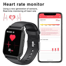 Load image into Gallery viewer, Ninkiyco Watches Men, Smart Watch with Blood Pressure Heart Rate Sleep Monitor, Fitness Tracker Step Counter Watch for Men Him Kids Dad Boyfriend Teenage Boys for iPhone Android Phone
