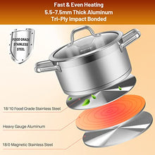 Load image into Gallery viewer, Duxtop SSIB-17 Professional 17 Piece Stainless Steel Induction Cookware Set, Impact-Bonded Technology
