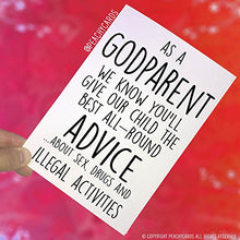 Load image into Gallery viewer, Funny Godmother Card, Funny Godfather Card, Funny Godparent Card, Inappropriate Godfather Card, Will You Be My Godfather Novelty Joke PC382
