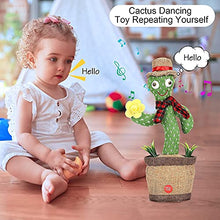 Load image into Gallery viewer, seOSTO Singing Dancing Cactus Repeat What You Say, Talking Cactus Toy Plush for Home Decoration, Children Playing, 1PC

